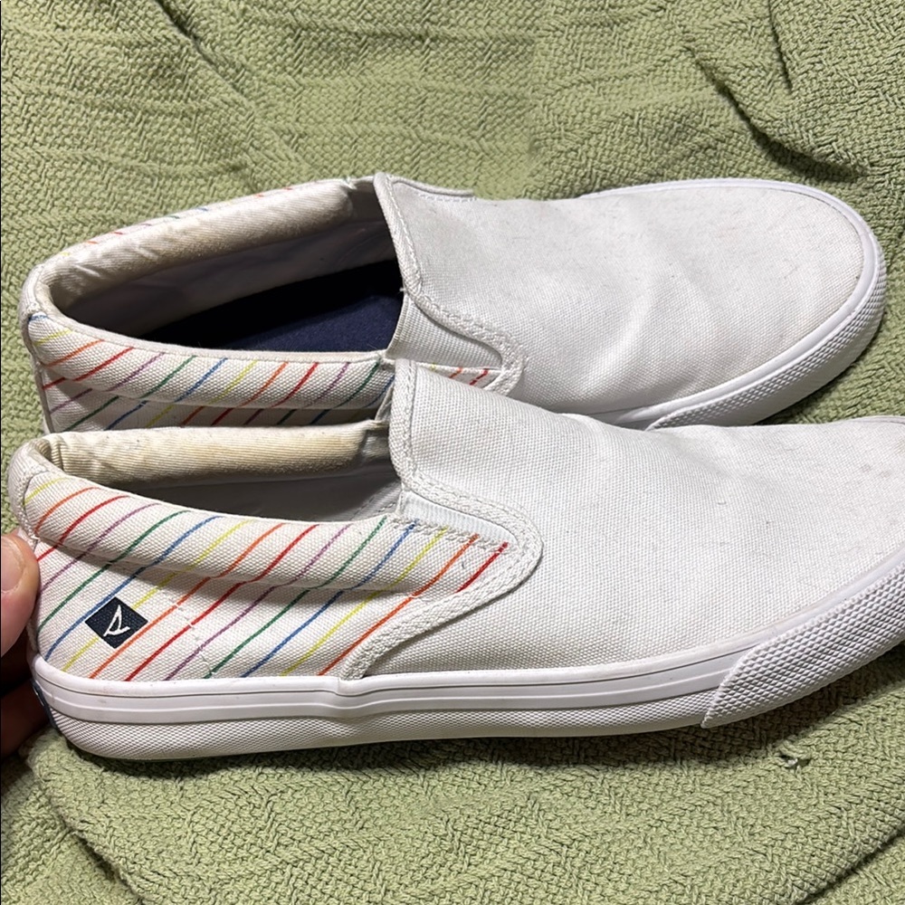 FINAL MARKDOWN Sperry Striper II Pride Slip-Ons